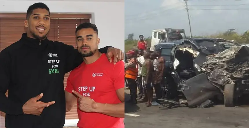 El boxeador Anthony Joshua, británico, involucrado en un accidente vehicular en Nigeria que resultó