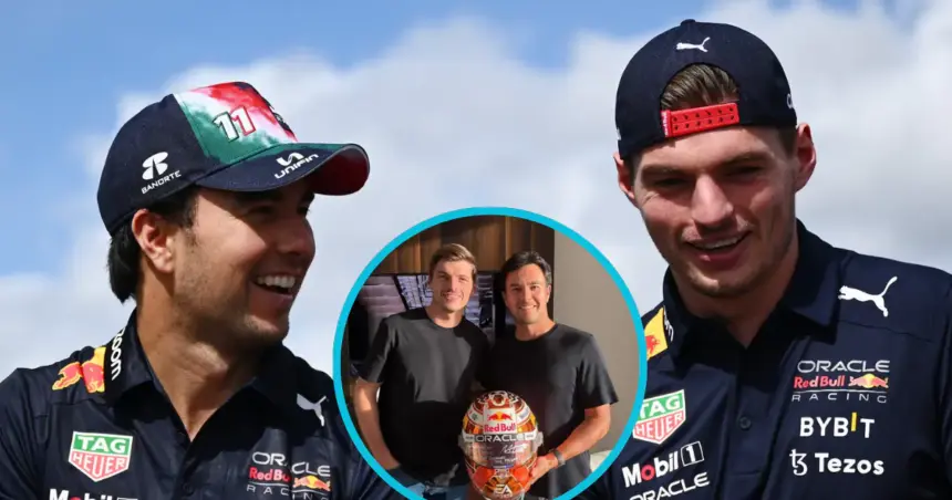 Max Verstappen, piloto de Red Bull Racing, dedicó un mensaje a su compañero Checo Pérez.