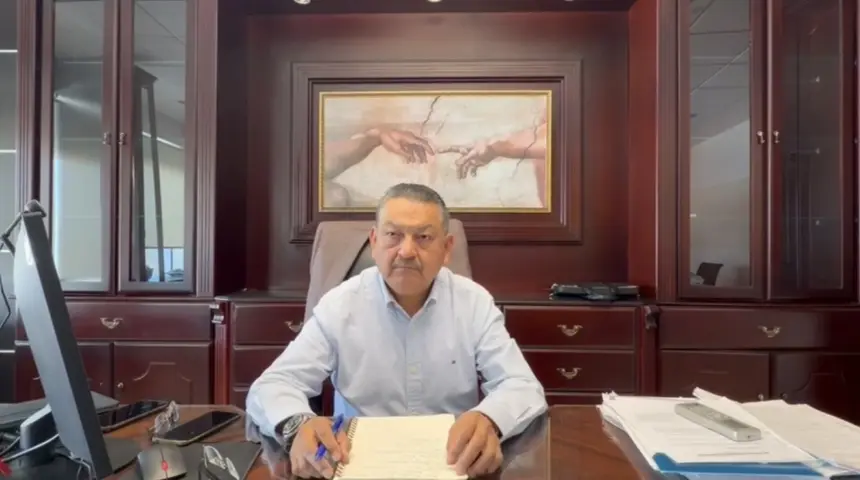 Gerardo Ignacio de la Cruz Tovar, Fiscal Anticorrupción de Jalisco, durante la conferencia.