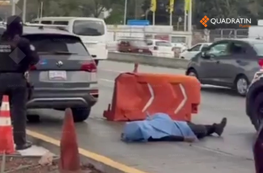La escena del accidente en la autopista México-Puebla donde ocurrió el fatal choque.