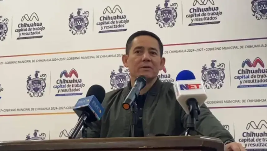 Visual de la ciudad de Chihuahua, mostrando un patrullaje de seguridad pública.